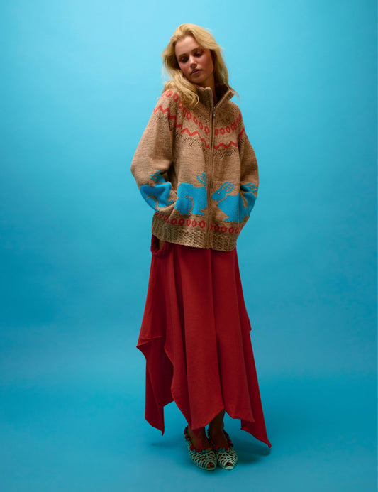 Lindsey Fair Isle Intarsia Bunny Jacket