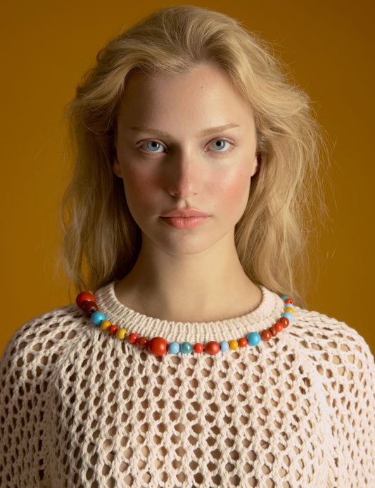 Bailey Open Knit Beaded Tee