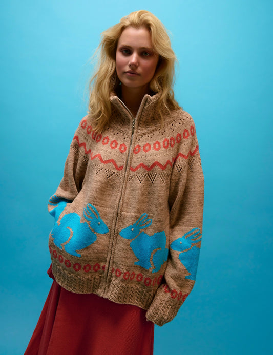 Lindsey Fair Isle Intarsia Bunny Jacket