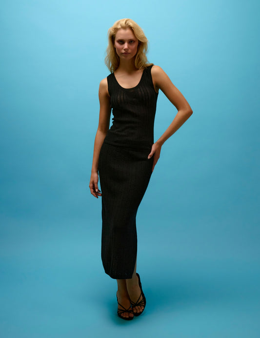 Charlie Pointelle Midi Skirt