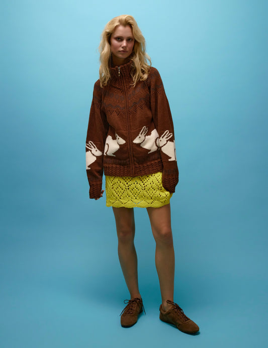 Lindsey Fair Isle Intarsia Bunny Jacket