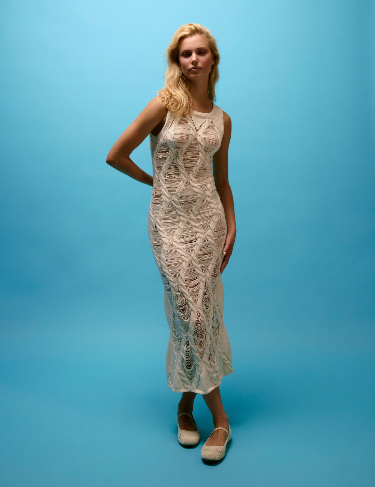 Remi Curved Ladder Cable Dress