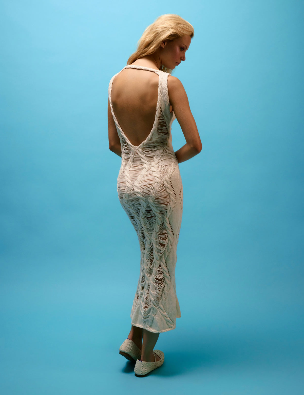 Remi Curved Ladder Cable Dress