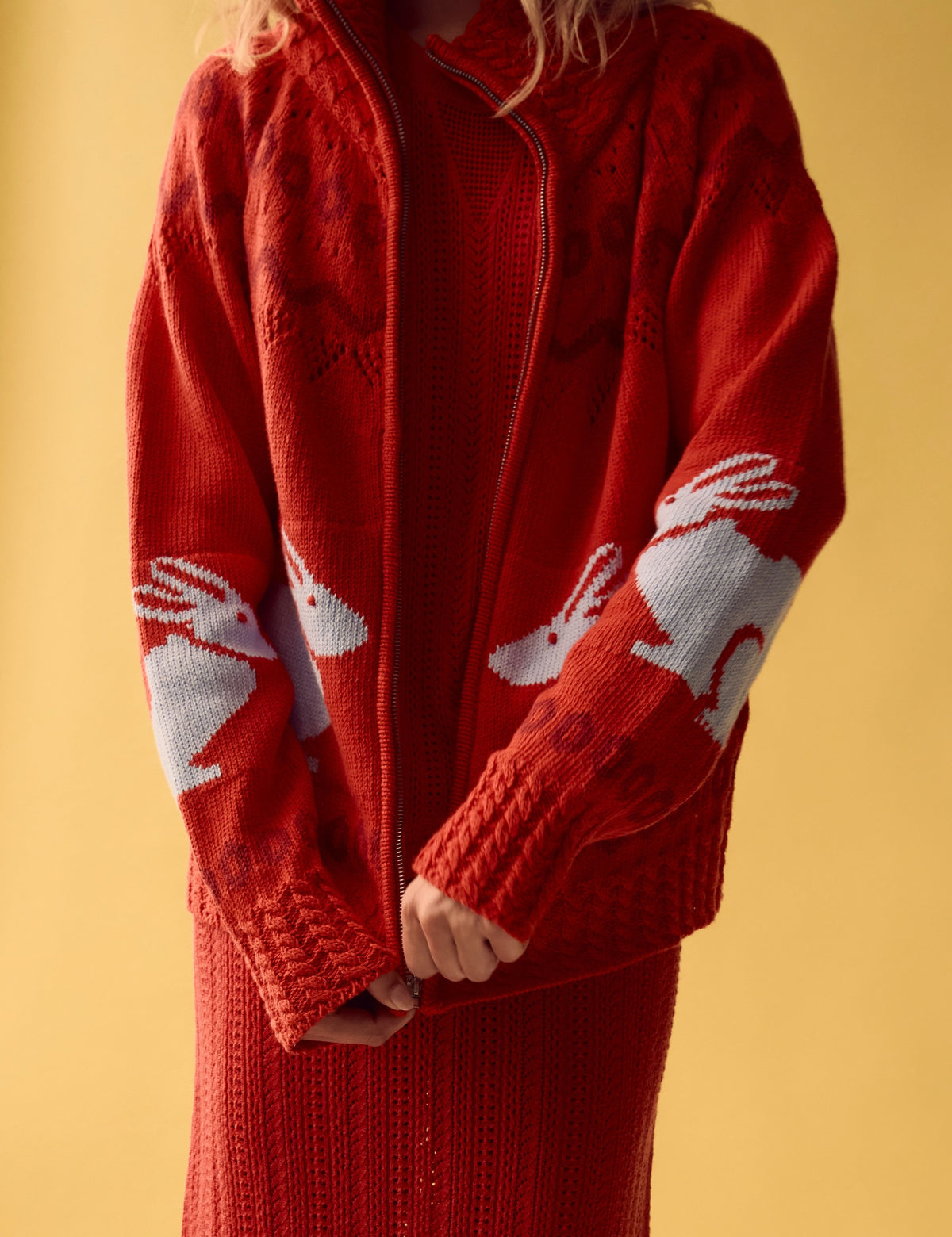 Lindsey Fair Isle Intarsia Bunny Jacket