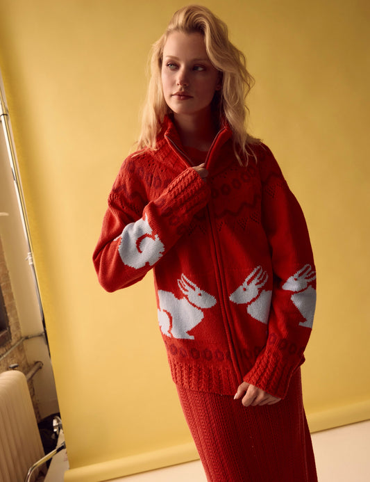 Lindsey Fair Isle Intarsia Bunny Jacket
