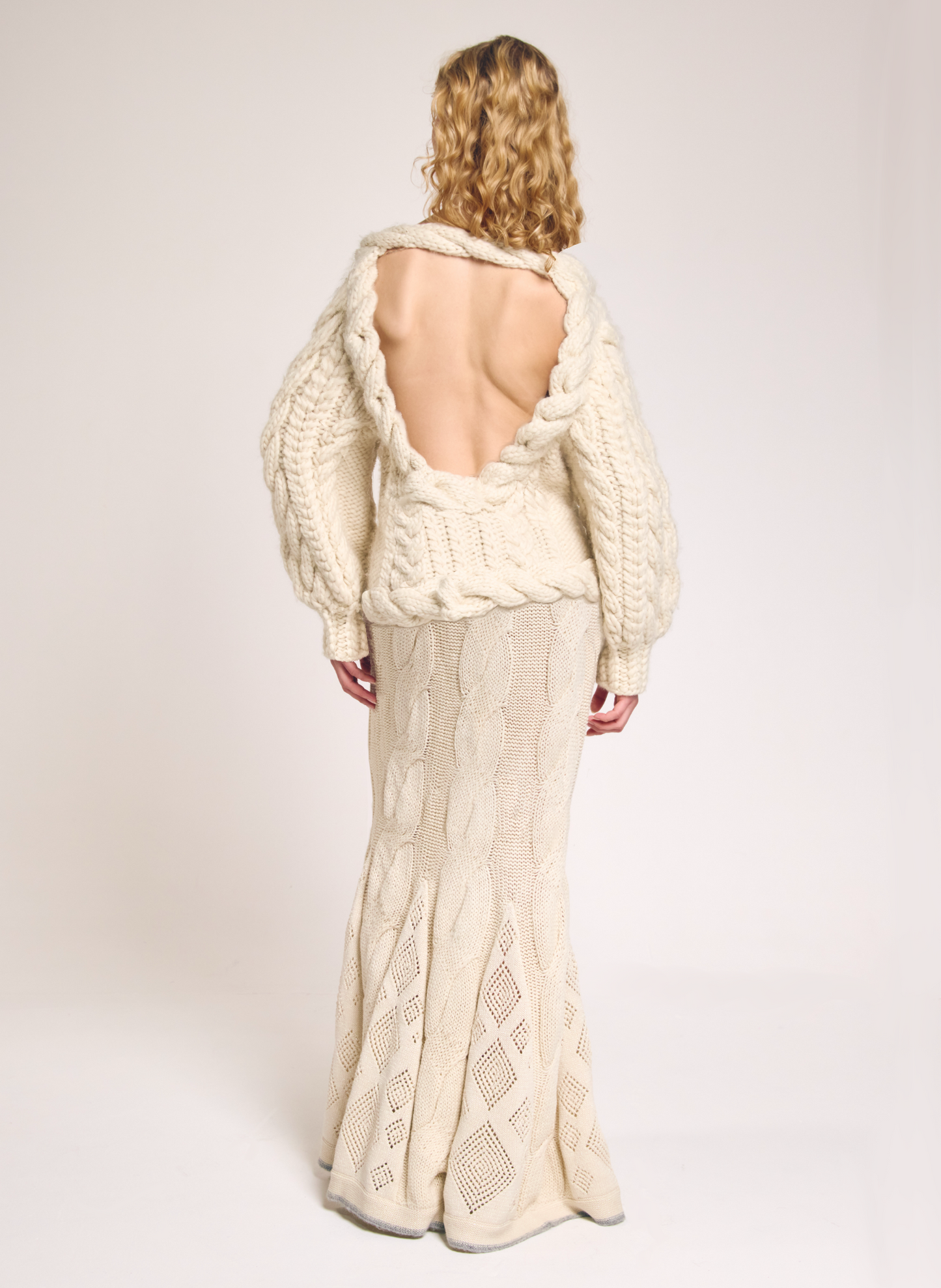 Emery Open Back Cable Sweater